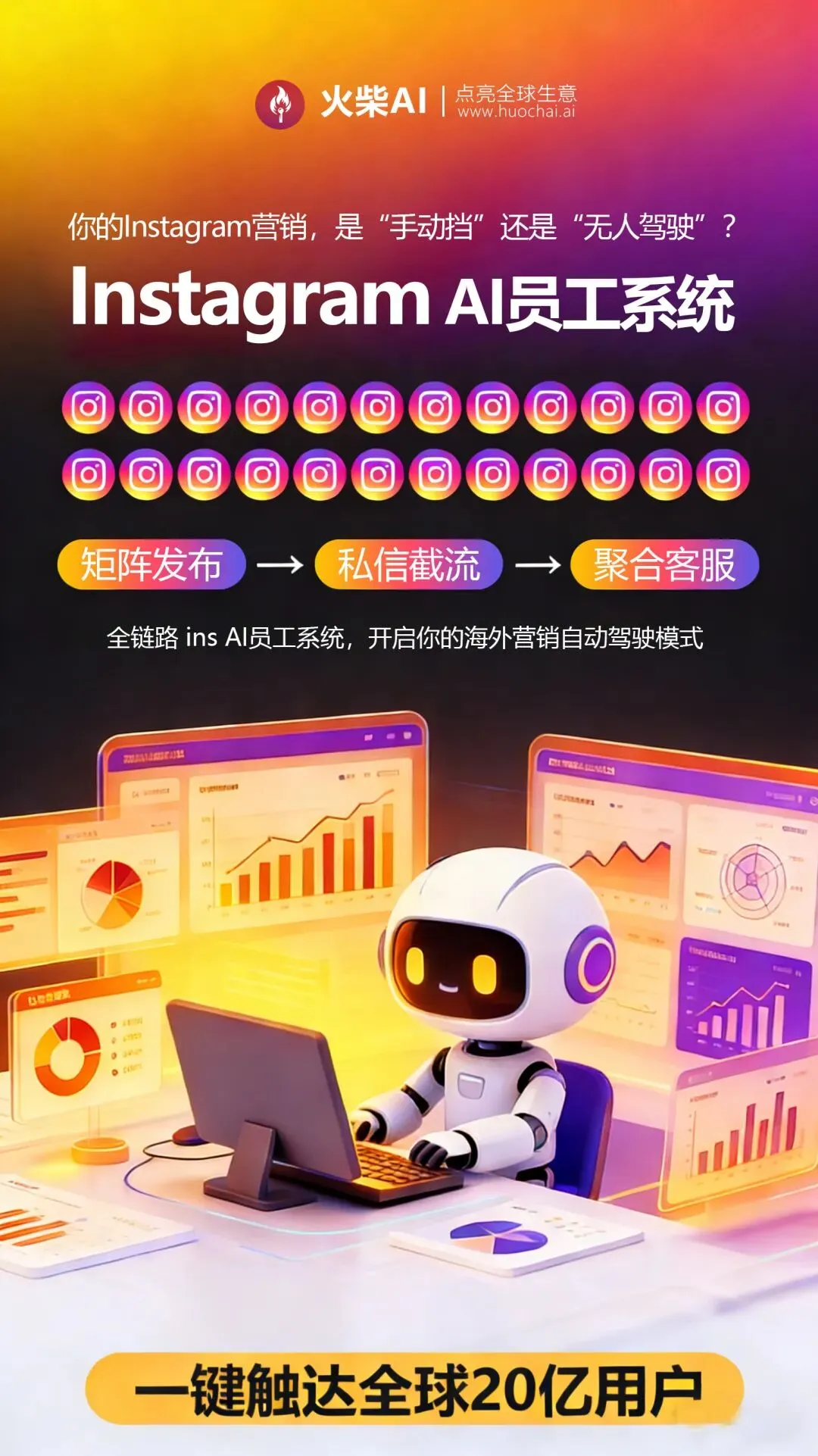 Ins获客难到崩溃?火柴AI一键自动化,多账号矩阵躺赢海外流量