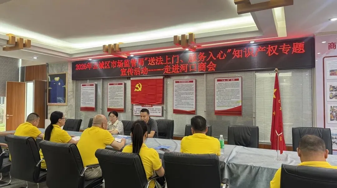 云城区市场监管局＂送法上门、服务入心＂知识产权专题宣传活动——走进河口商会