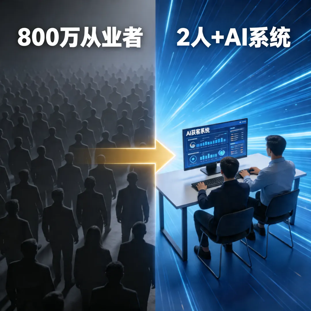 保险行业800万从业者都在等的AI获客系统,2个人做出来了