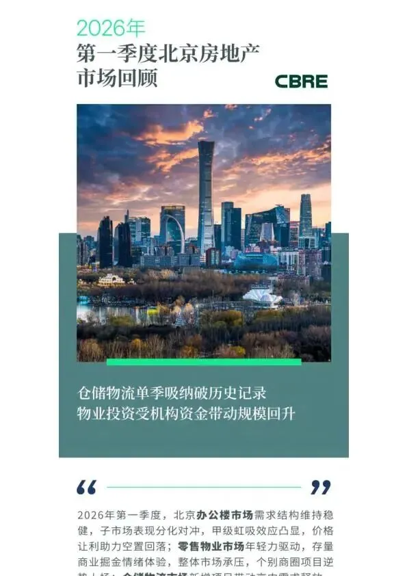 2026年第一季度北京房地产市场回顾