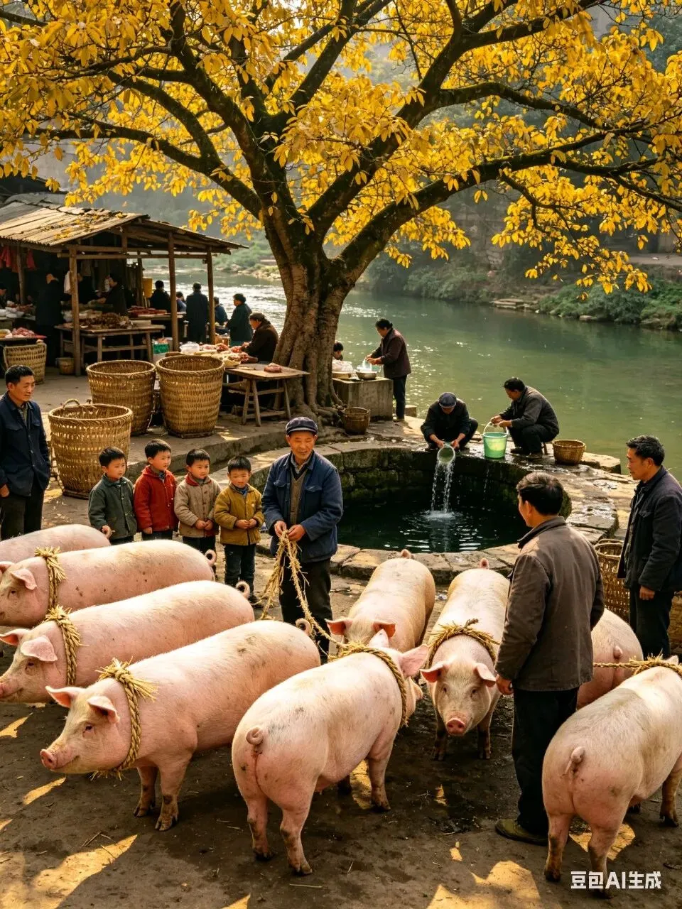 去猪儿市场看猪