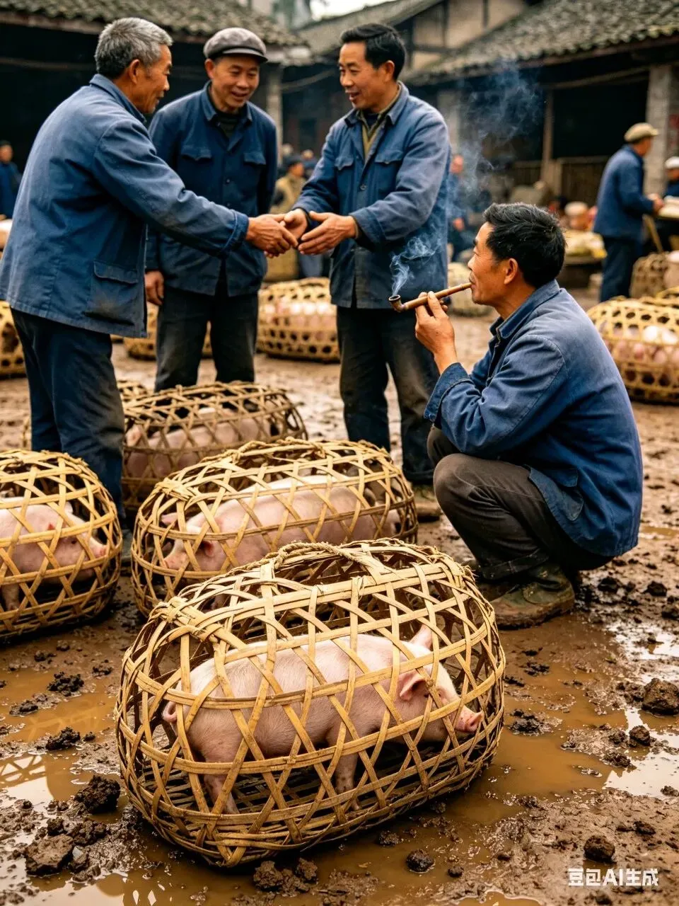 去猪儿市场看猪