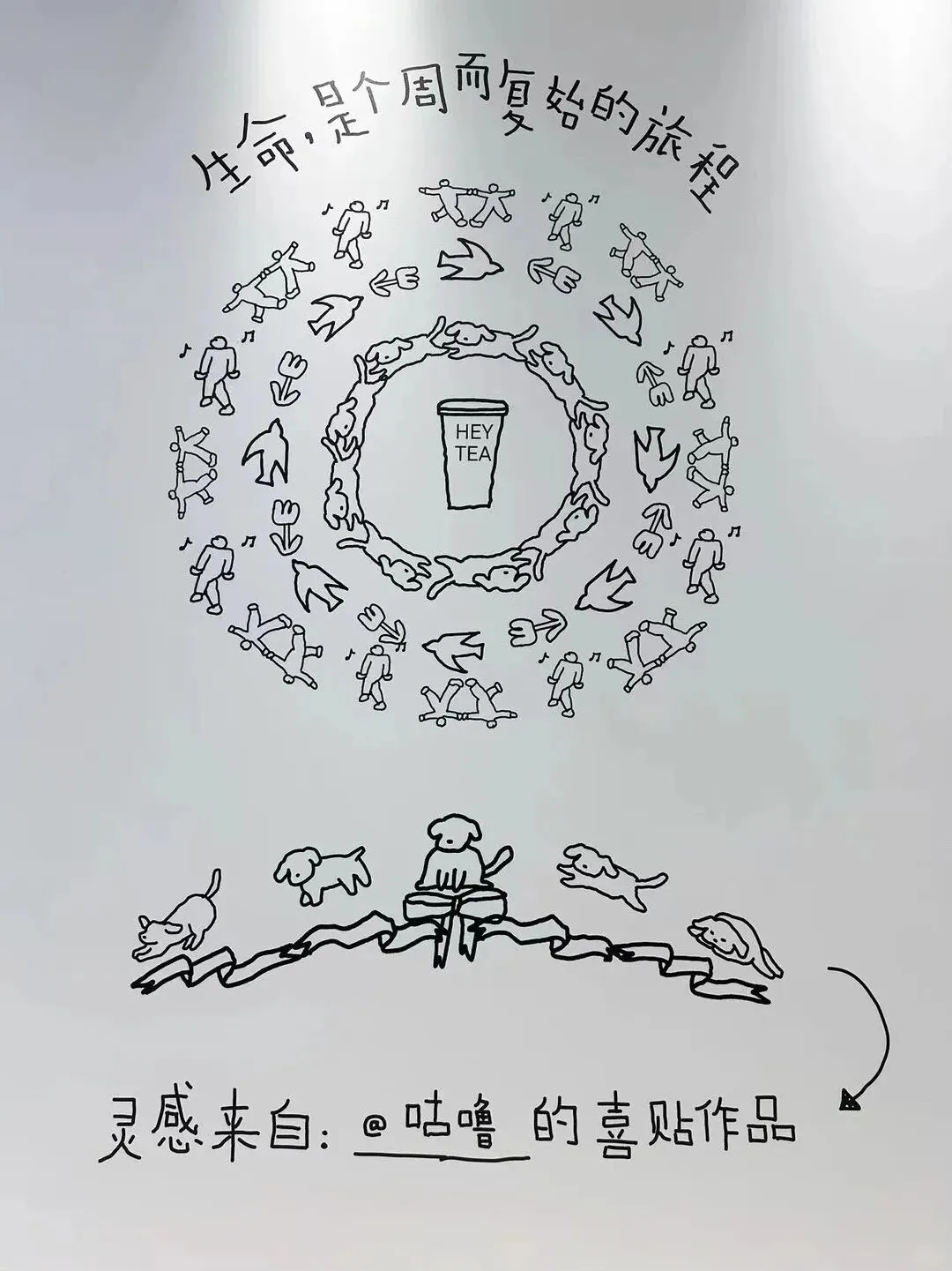 品牌营销动向「喜茶把围挡做成喜帖画展?」