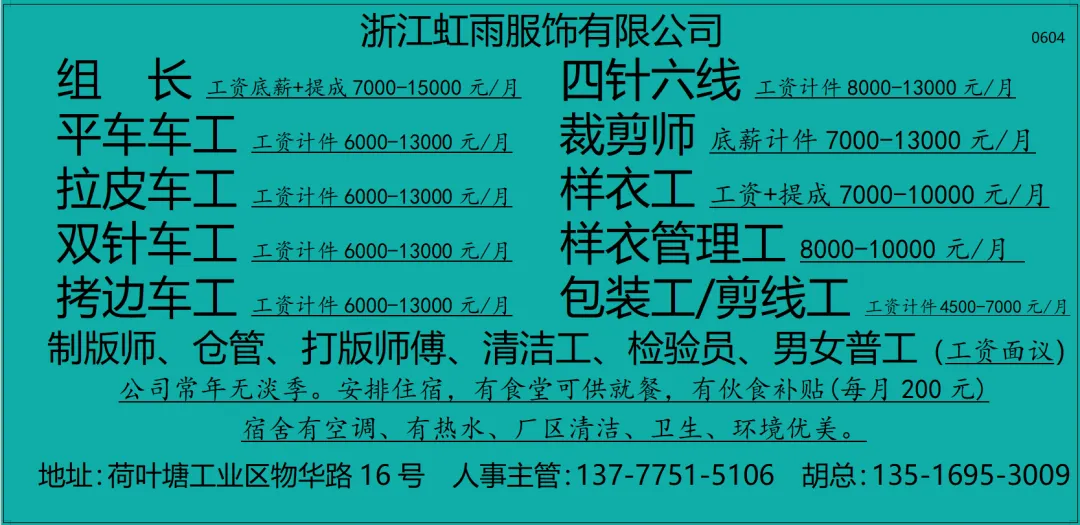 【老板直聘】4月18日义乌各街镇人才市场最新招聘岗位