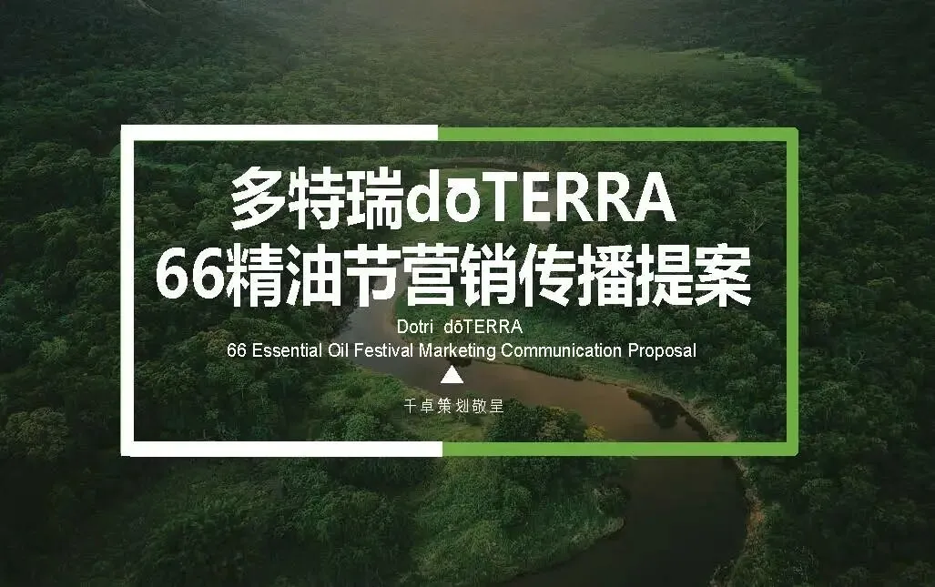 多特瑞66精油节方营销传播案112页