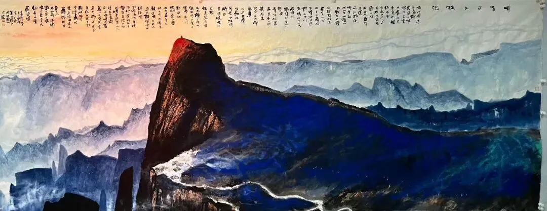 我从峨嵋山走来新时代最具影响市场潜力的山水大家林永松中国画精品展泼墨.泼彩中国山水财富热线:13980268666