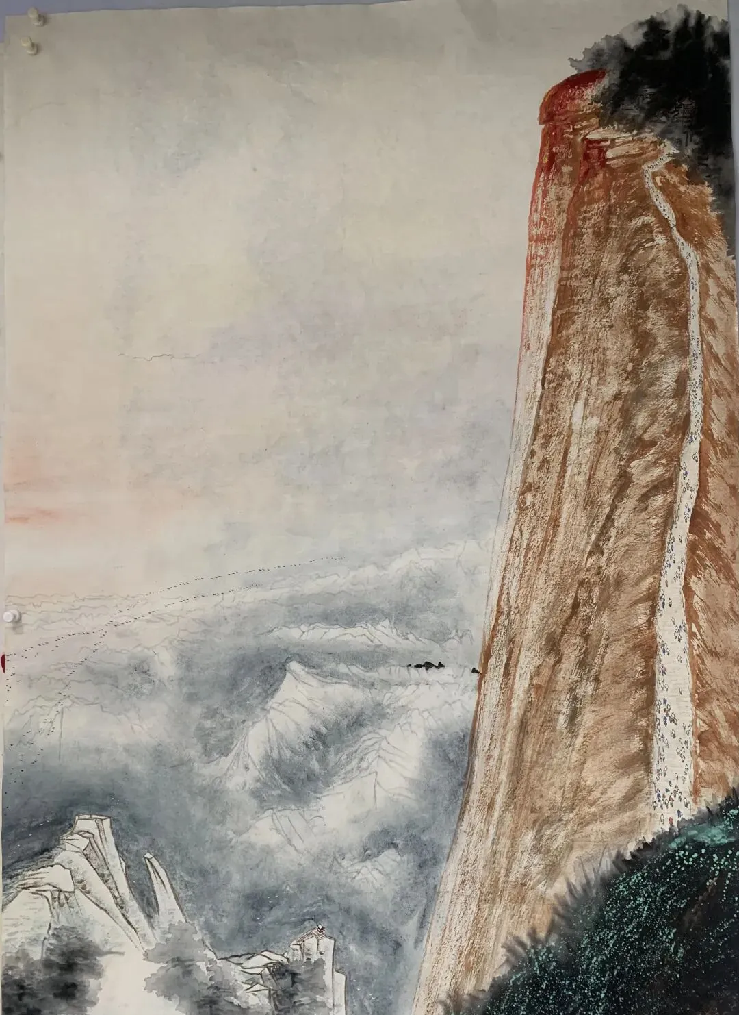 我从峨嵋山走来新时代最具影响市场潜力的山水大家林永松中国画精品展泼墨.泼彩中国山水财富热线:13980268666