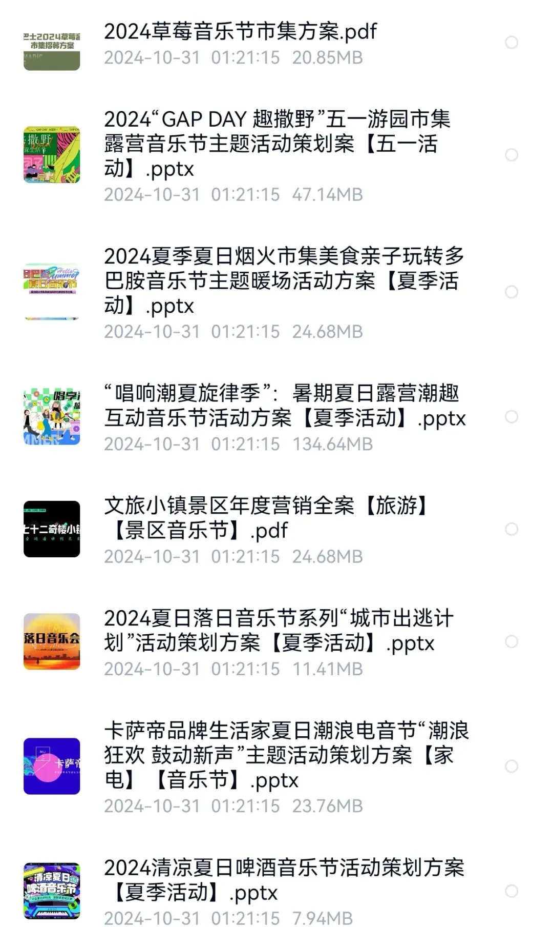 音乐节营销方案(60份)