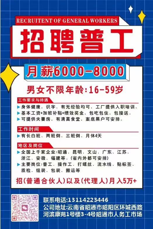 昭通市人务工市场招聘