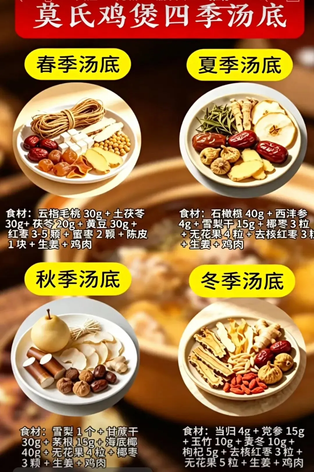 市场居然有现成的鸡煲汤料(莫芪汤包)