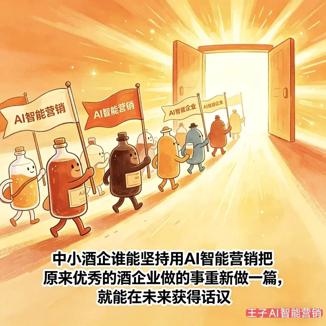 中小酒企谁能坚持用AI智能营销把原来优秀的酒企业做的事重新做一篇,就能在未来获得话语权!