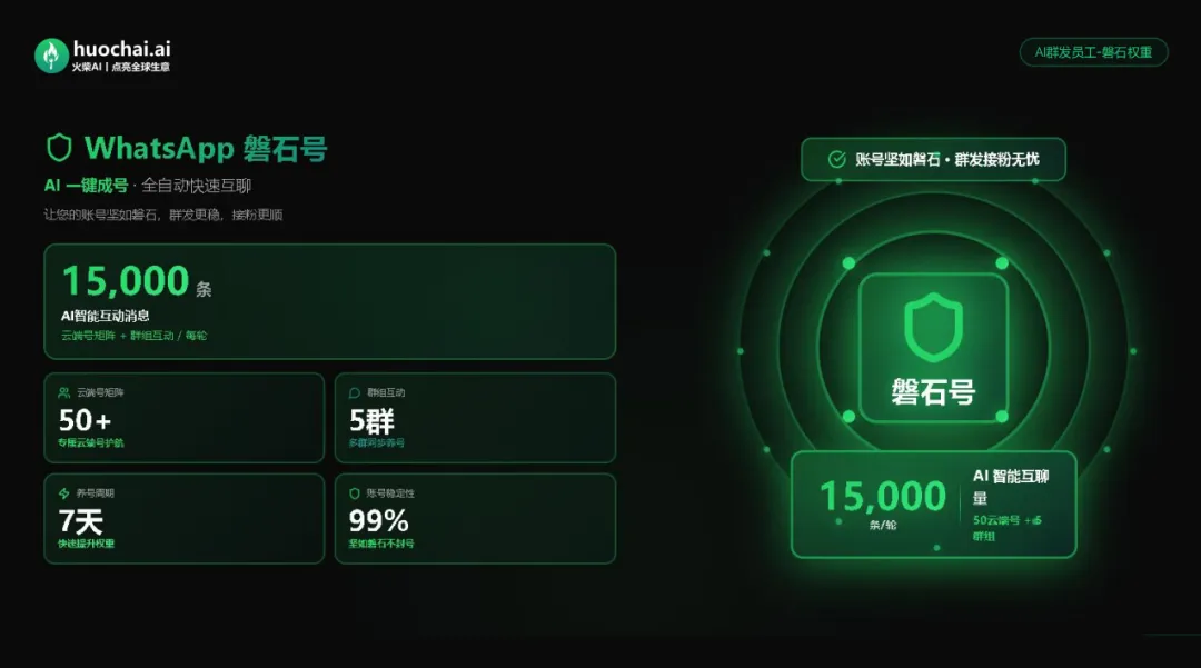 外贸获客天花板 | WhatsApp磐石蓝标,耐打抗封天花板