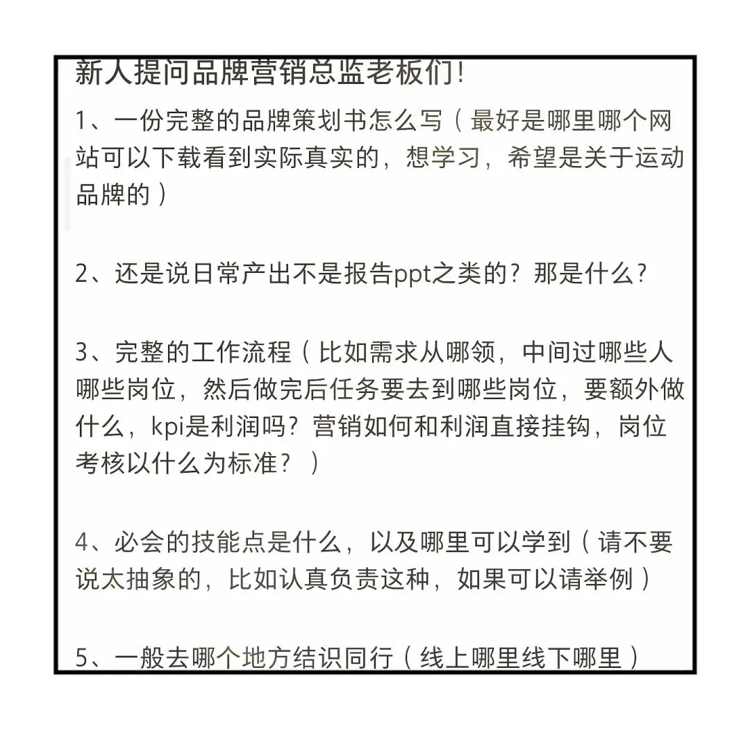品牌营销的5个问题,一组高质量回答