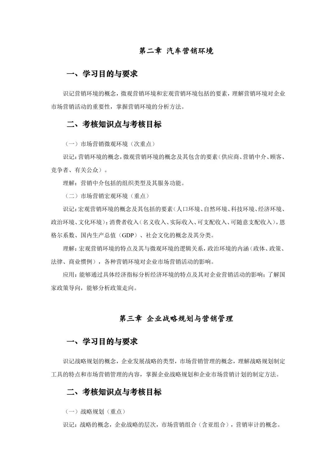 湖北自考251计划大纲-课程名称汽车营销与策划-课程代码03972