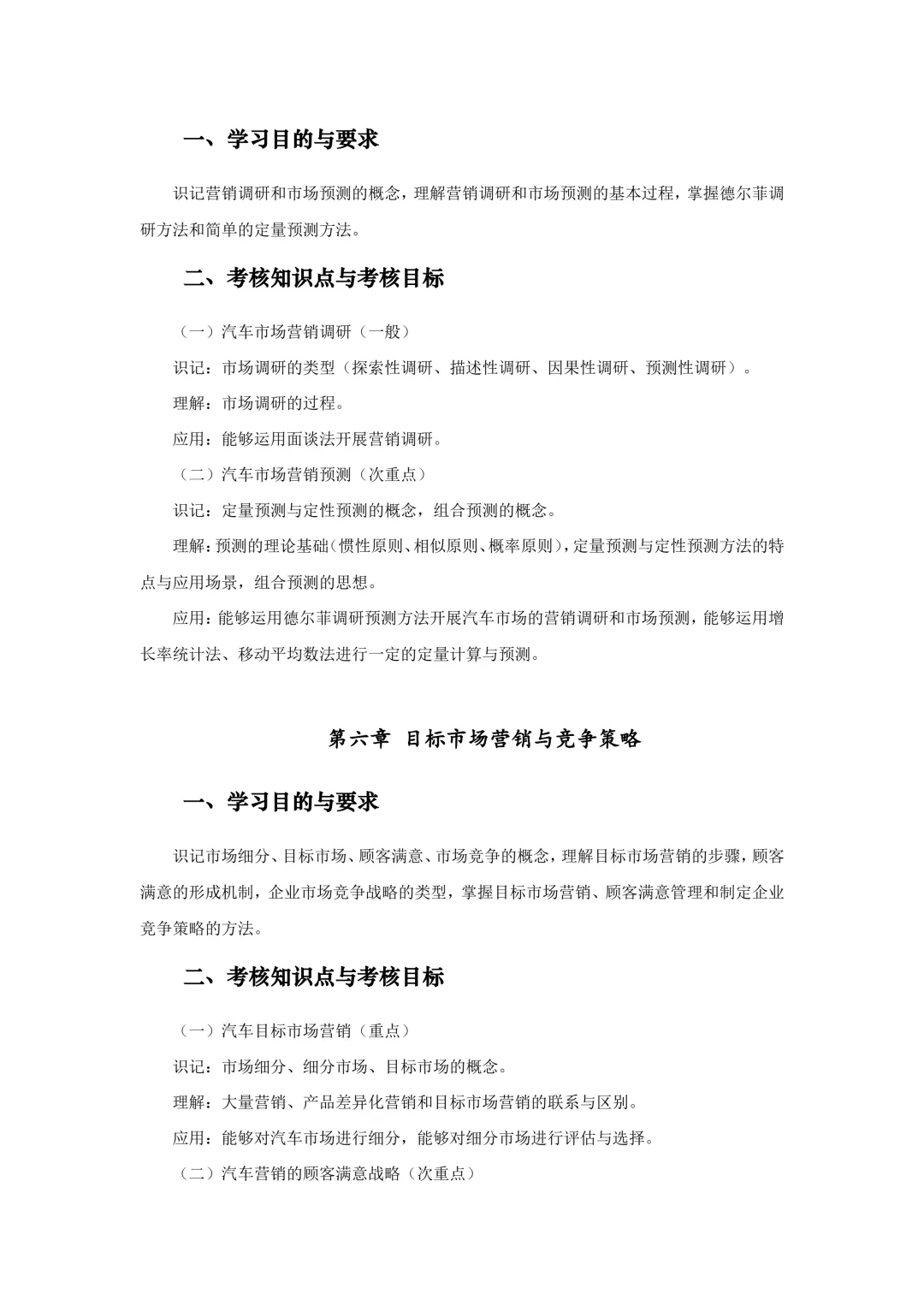 湖北自考251计划大纲-课程名称汽车营销与策划-课程代码03972