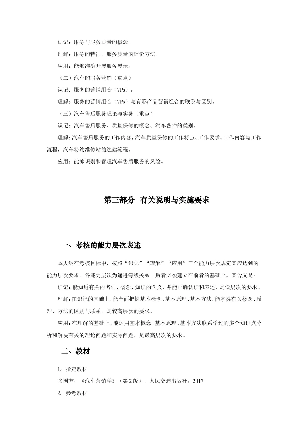 湖北自考251计划大纲-课程名称汽车营销与策划-课程代码03972