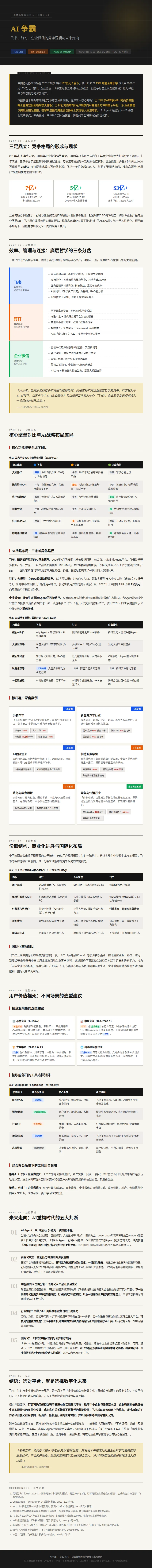 AI办公市场商业化分析:飞书vs钉钉vs企业微信