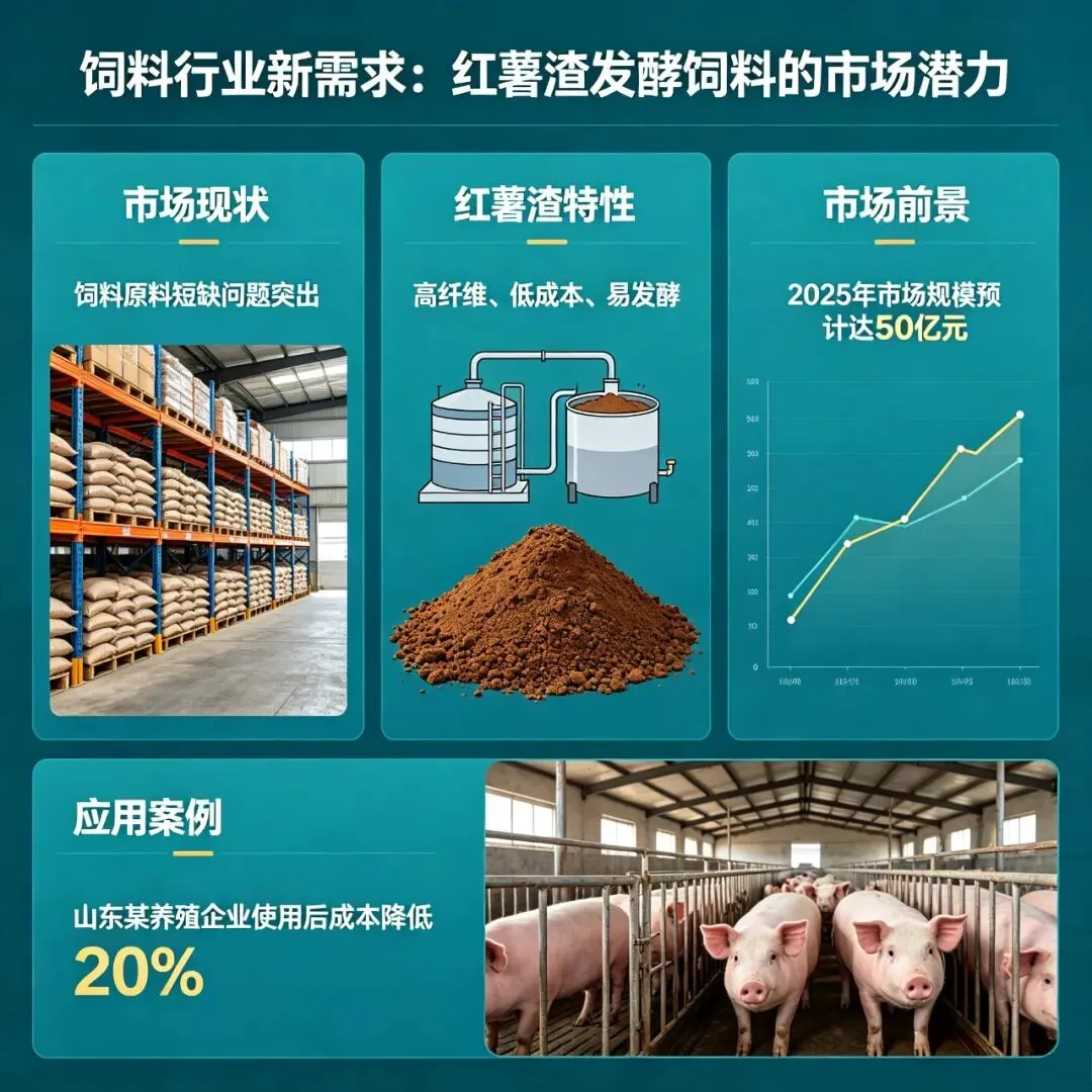 饲料行业新需求:红薯渣发酵饲料的市场潜力