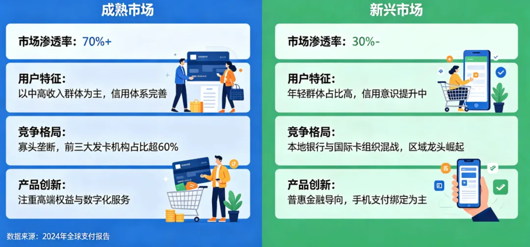 全球信用卡市场全景:成熟市场稳守、新兴市场爆发,格局彻底明朗