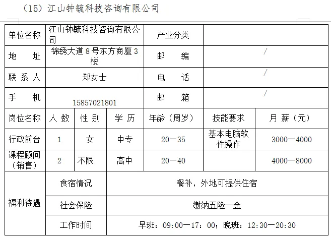 本周四,市人力资源市场,28家企业招聘人2448人!