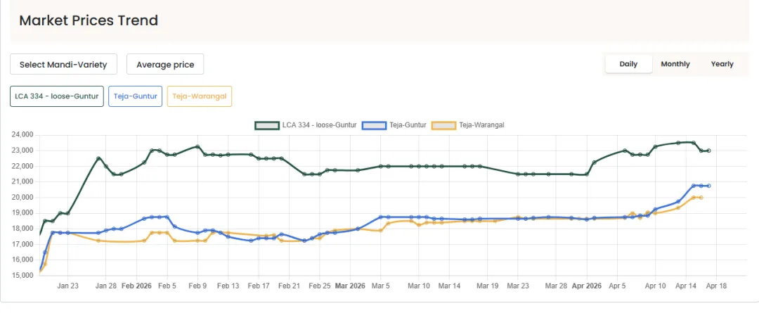 2026/04/17印度椒本土市场报价 ▏平稳