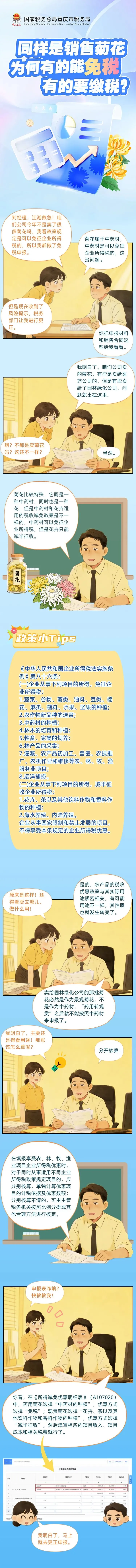同样是销售菊花,为何有的能免税有的要缴税?