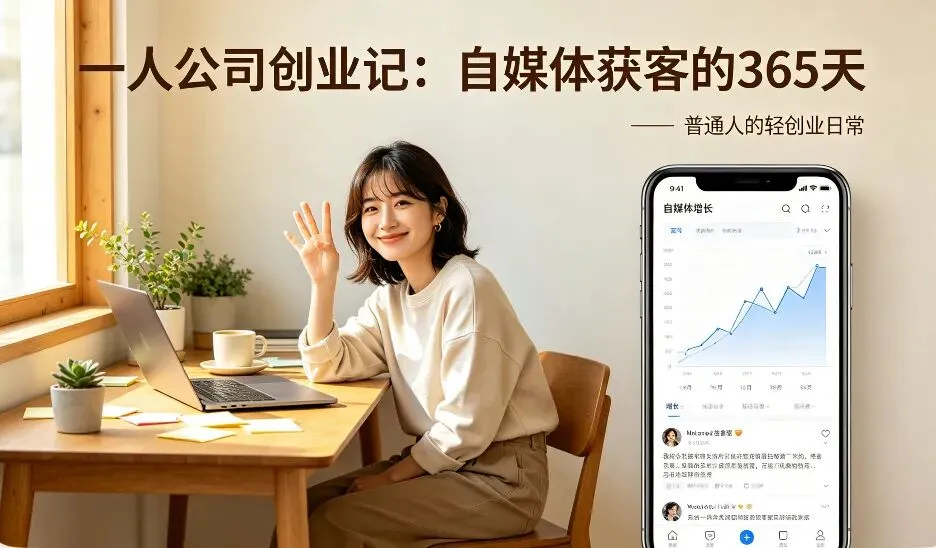 普通人做一人公司创业,先学自媒体获客远比钻研技术更重要