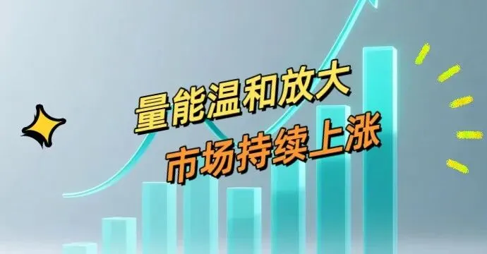 量能温和放大,市场持续上涨
