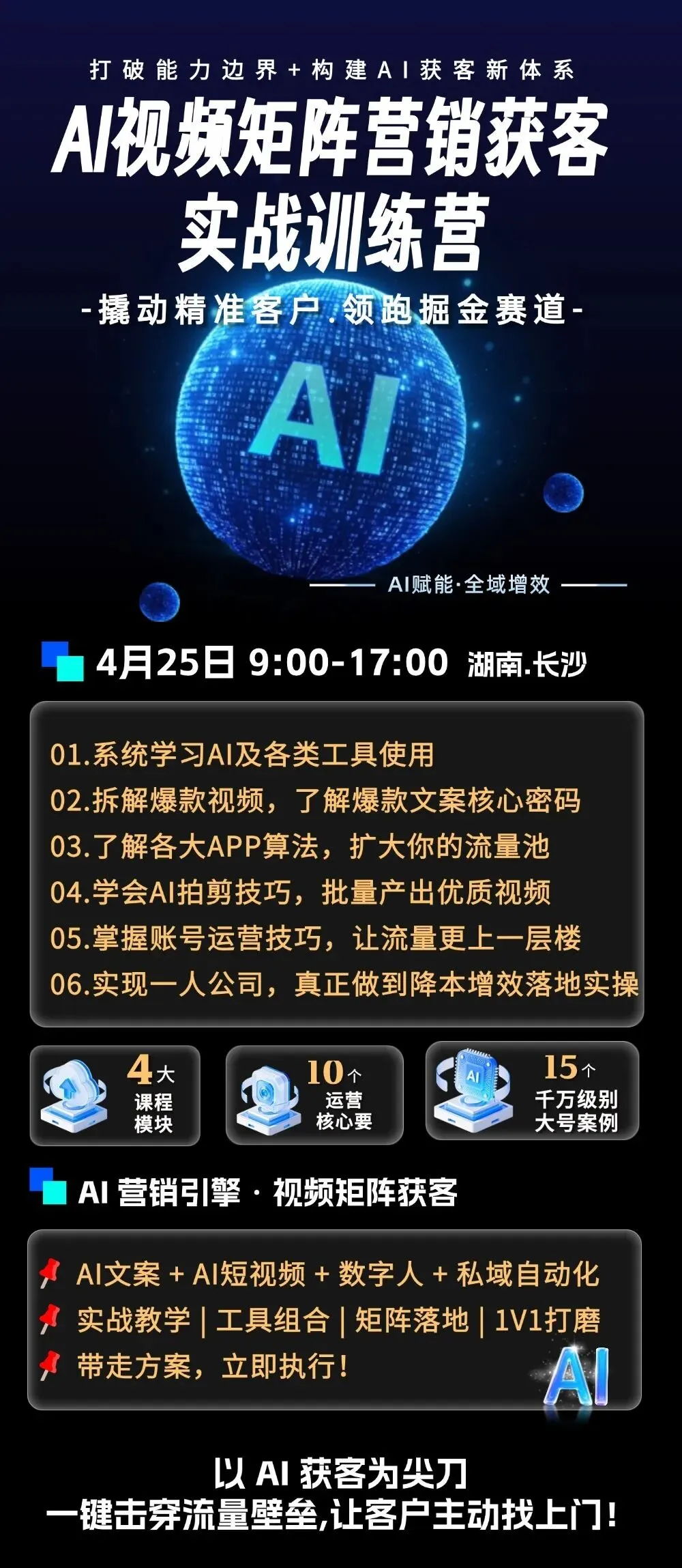 【本周六开课】第29期AI视频矩阵营销获客实战营,私信锁定名额!
