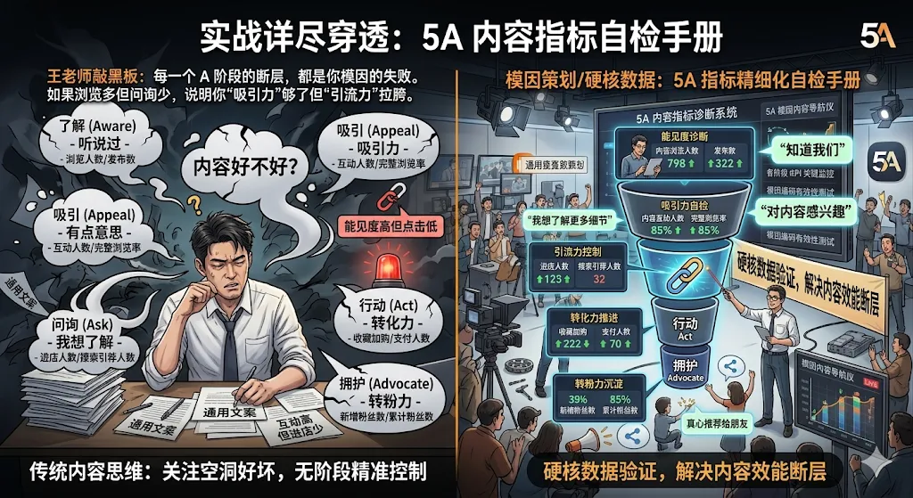 【模因策划·内容中枢】内容营销 5A 增长全案:从被动曝光到终身拥护,拆解品牌长青的“转化密码”