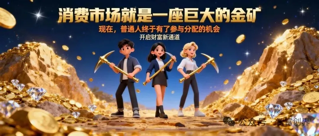 消费市场这座巨大金矿,普通人终于可以参与分配