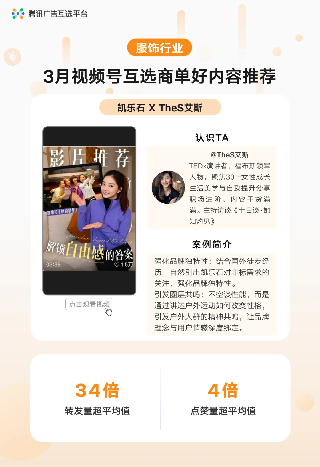 【达人营销】行业案例集锦|视频号互选平台3月商单好内容推荐