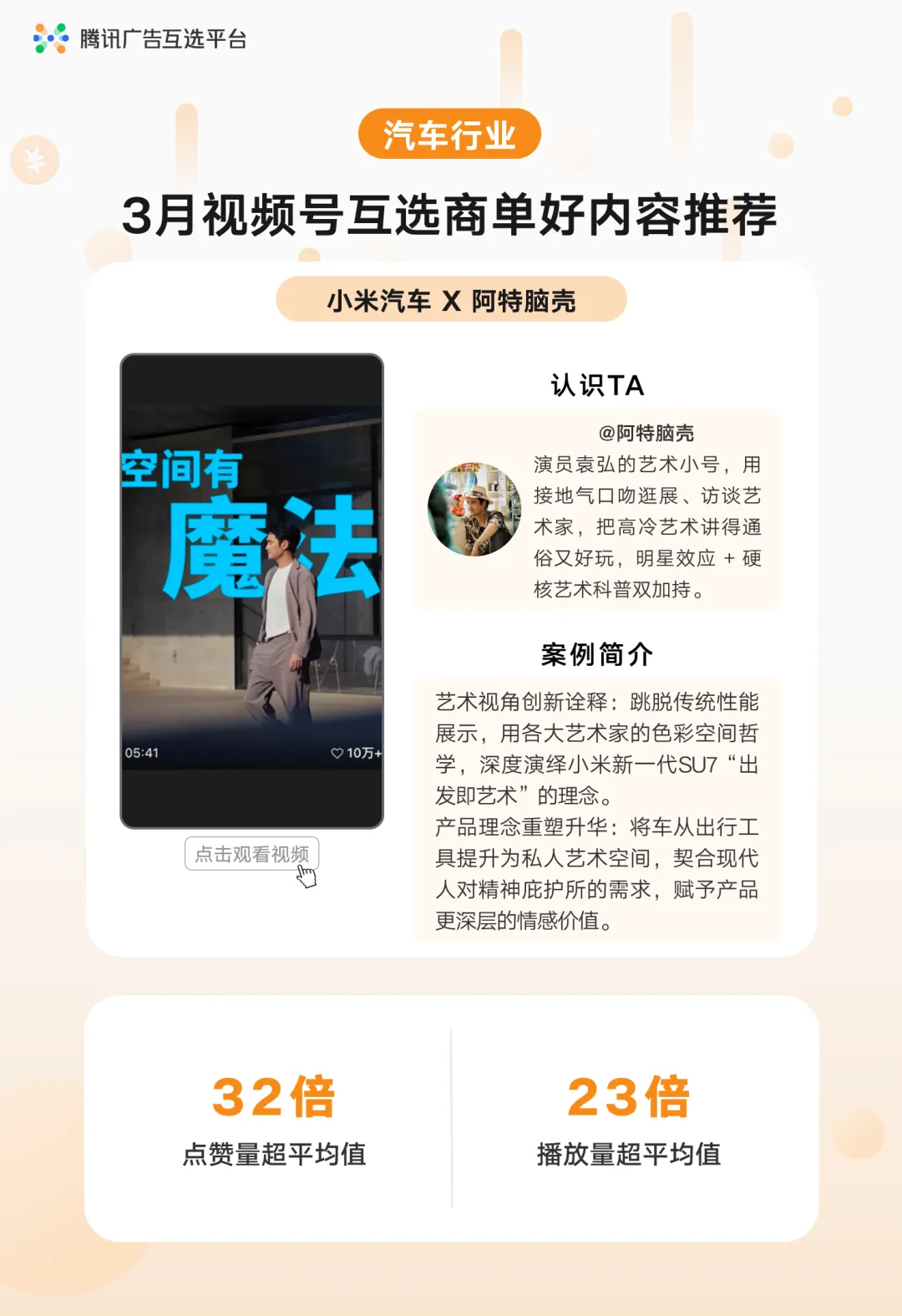 【达人营销】行业案例集锦|视频号互选平台3月商单好内容推荐