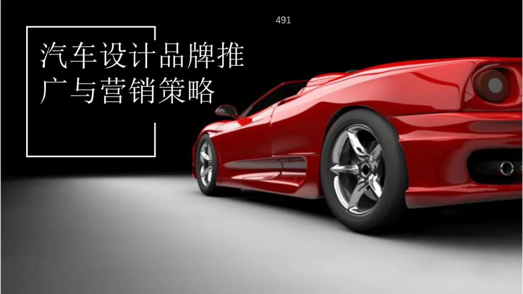 【工作总结491】汽车设计品牌推广与营销策略PPT模板