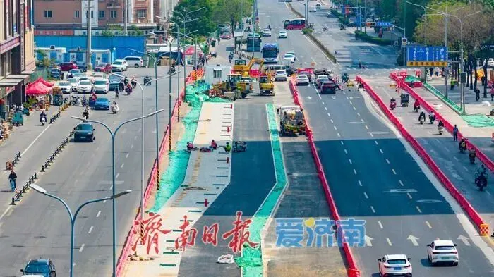 助力商圈复苏 济南经一路西市场段改造进入冲刺期