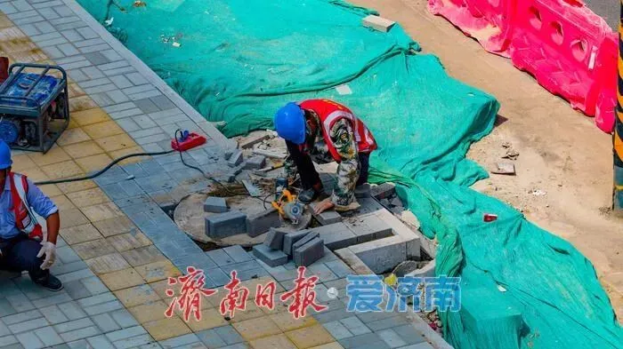 助力商圈复苏 济南经一路西市场段改造进入冲刺期