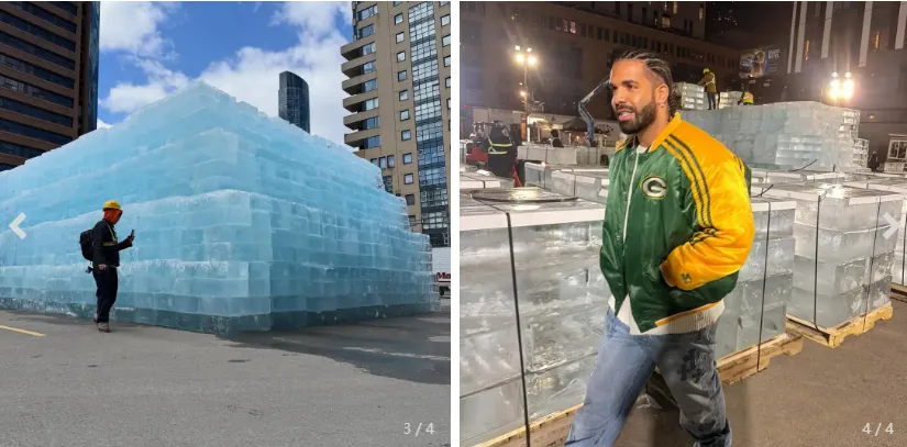 Drake新专《ICEMAN》冰雕营销炸裂!全网疯抢,这次他真·赢麻了!