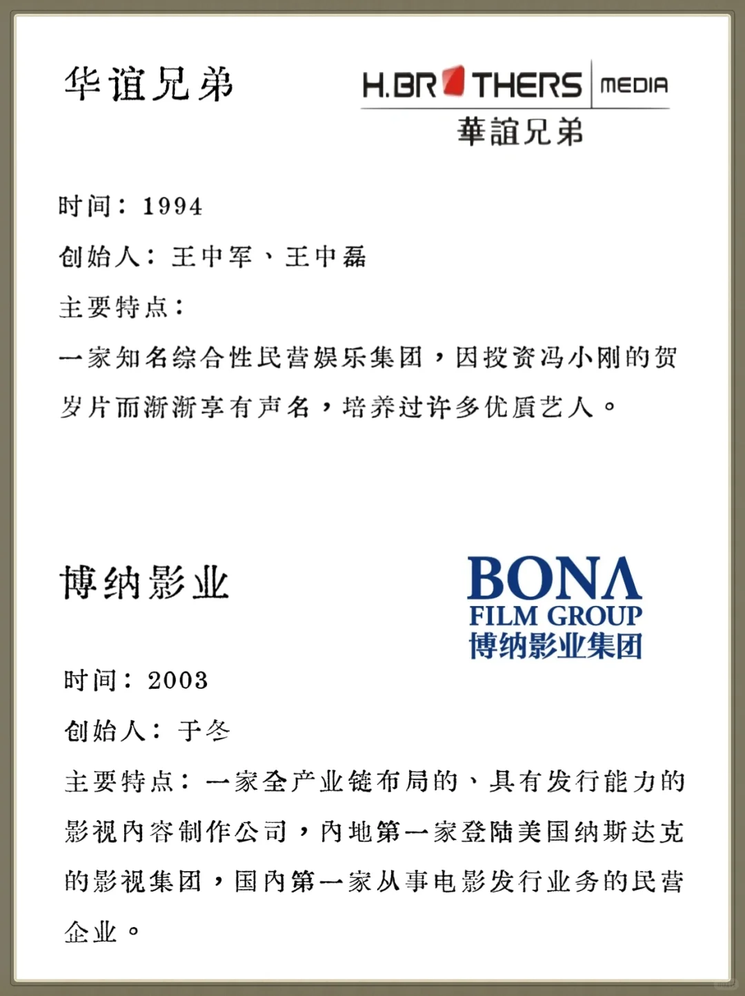 ❗超全盘点❗32家影视公司｜一分钟了解?