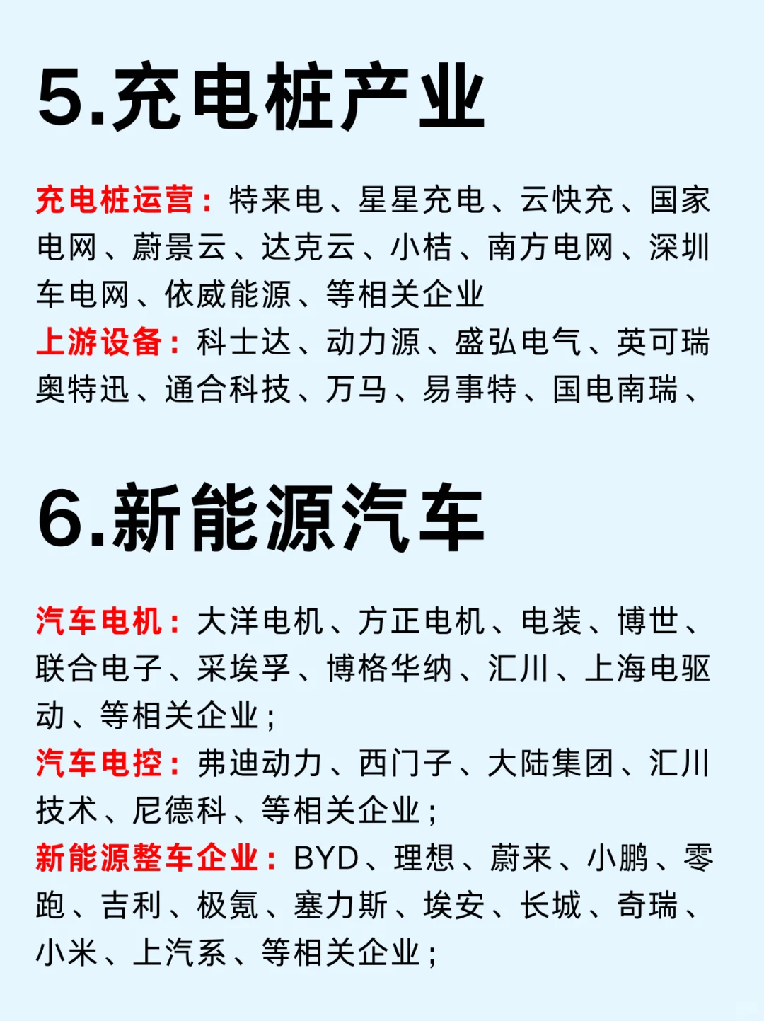 一篇吃透：新能源六大行业龙头企业