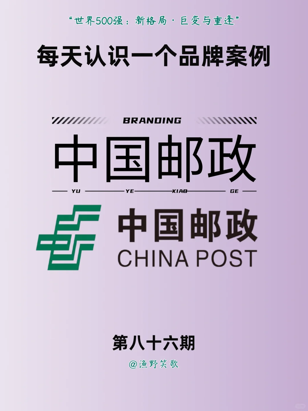 每天认识一个品牌案例，No.86：中国邮政?