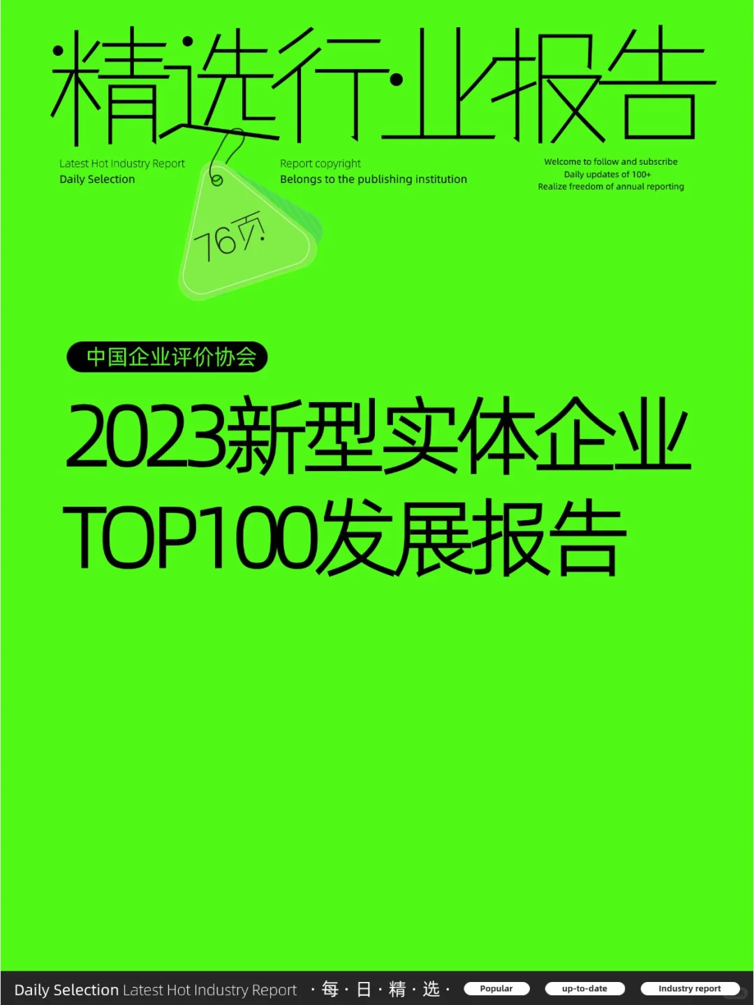 2023年中国新型实体企业百强发展概况