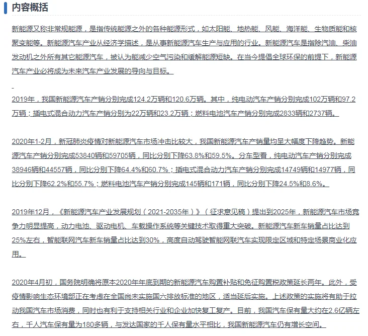 中国新能源汽车行业企业项目投资分析报告