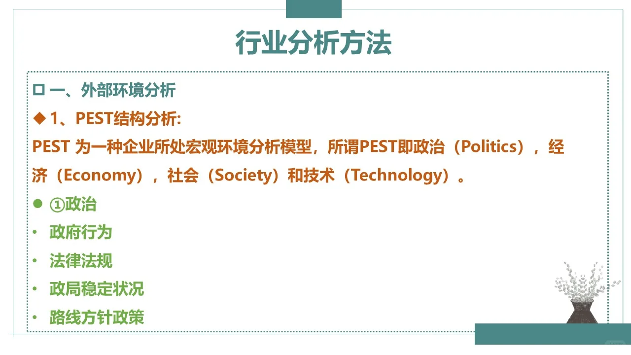 行业分析方法