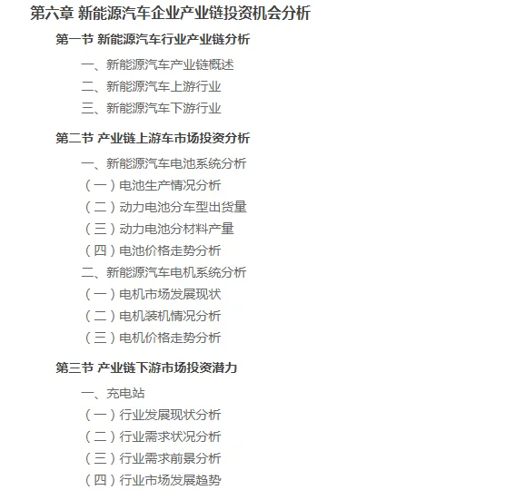 中国新能源汽车行业企业项目投资分析报告