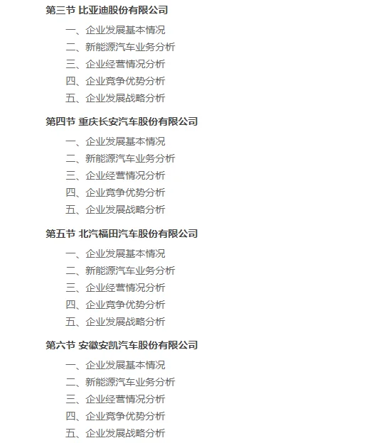 中国新能源汽车行业企业项目投资分析报告