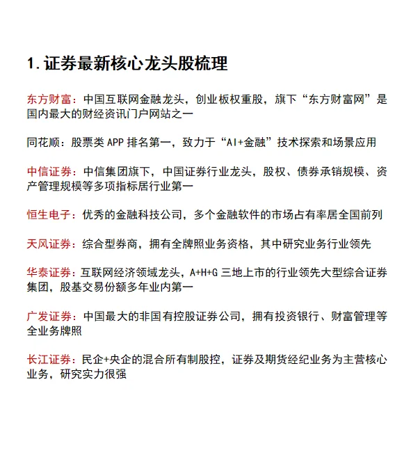 牛市来了！各大行业龙头核心??（建议收藏）