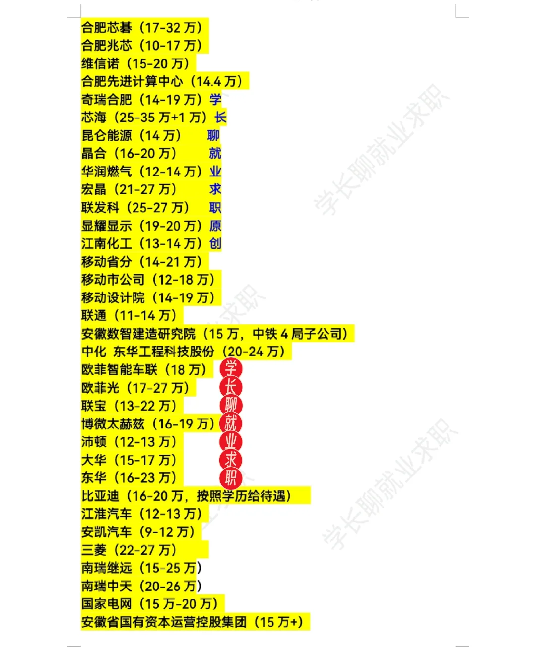 安徽合肥好公司汇总❗?