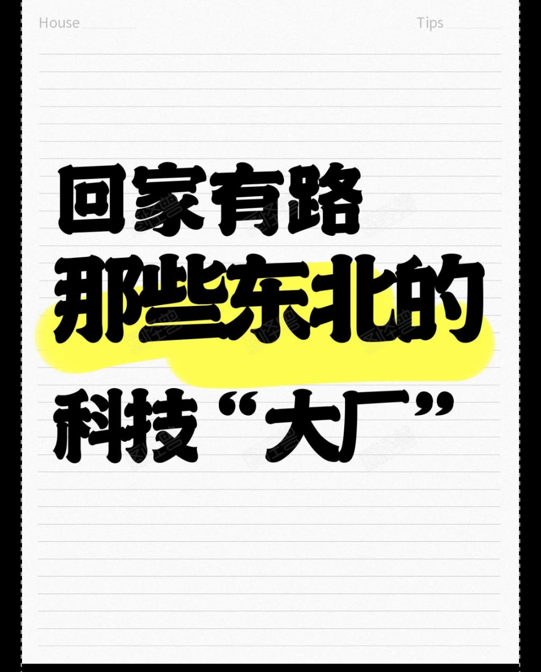 ［特辑］回家有路——那些东北的科技“大厂”（上）