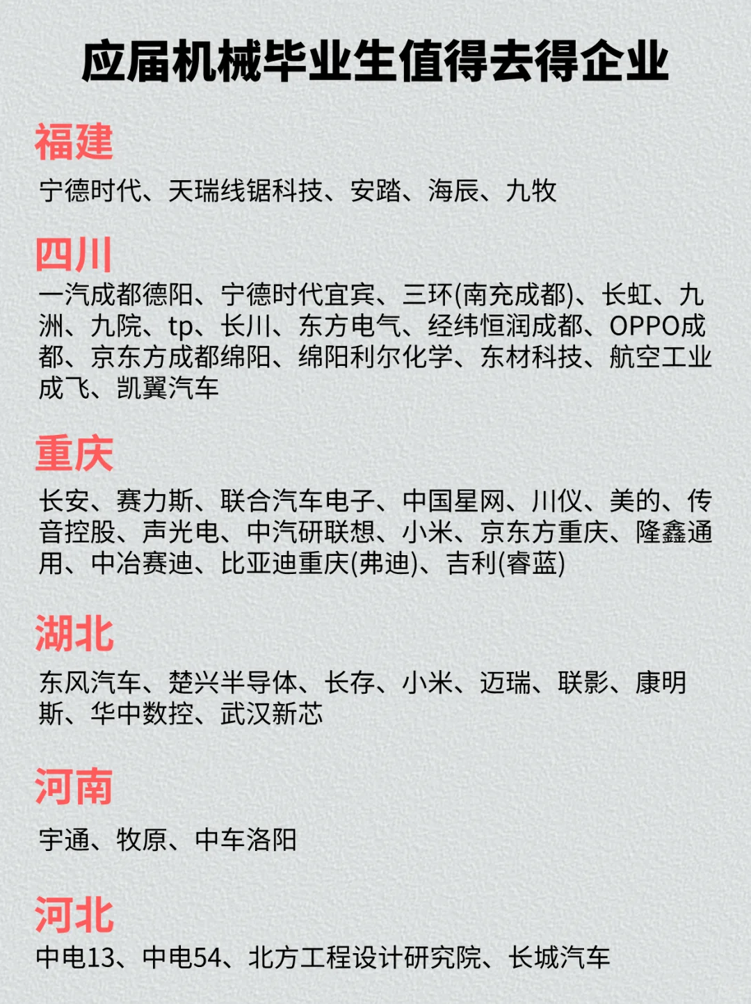 机械最新就业企业推荐，不看必后悔‼️