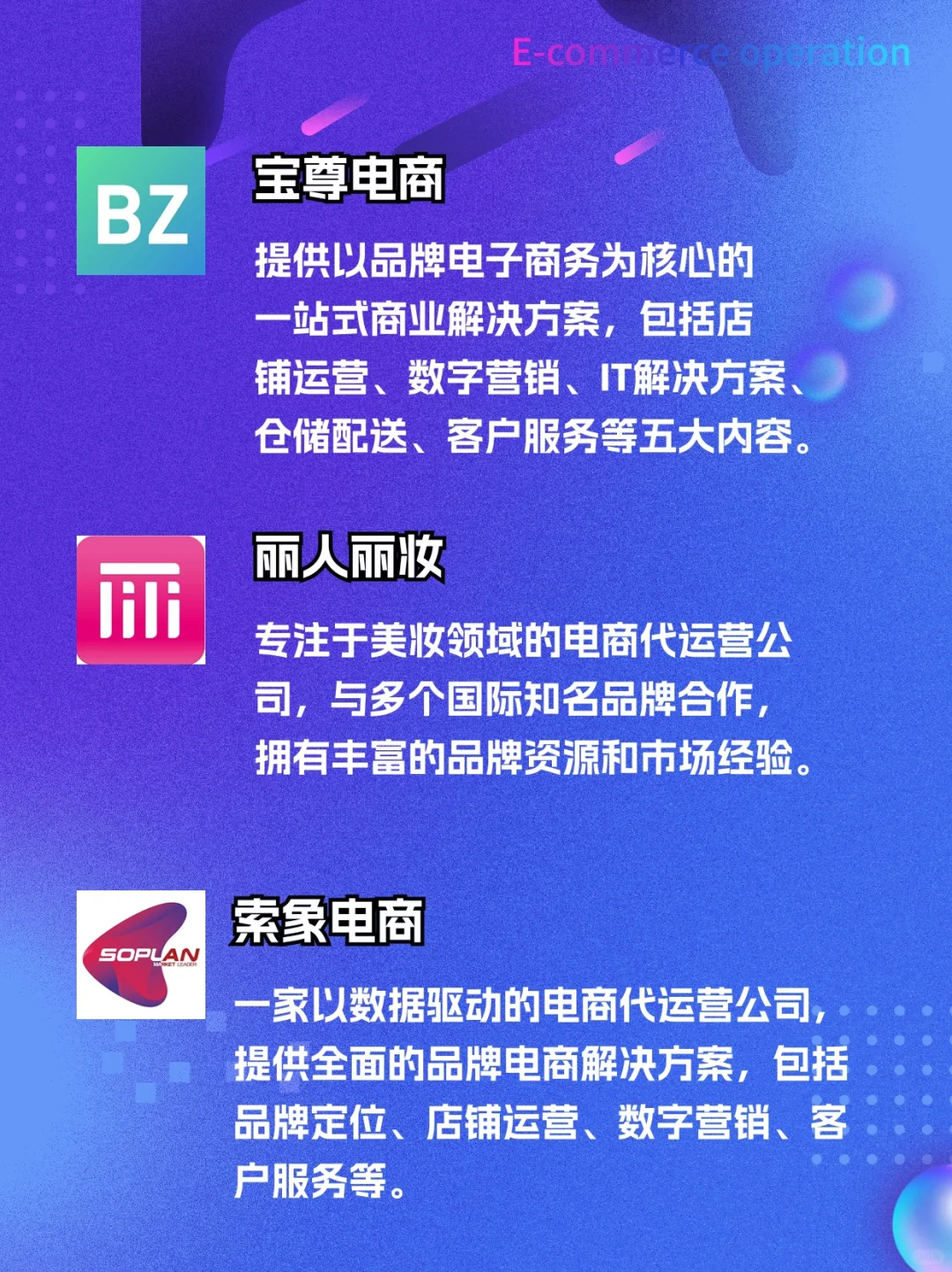 国内有名的电商代运营盘点介绍1.0